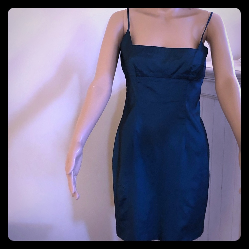 Laundry metallic green mini dress